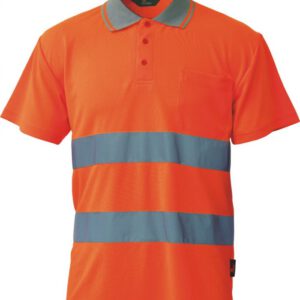 Vizwell Vwps01-A Warnschutz Poloshirt orange